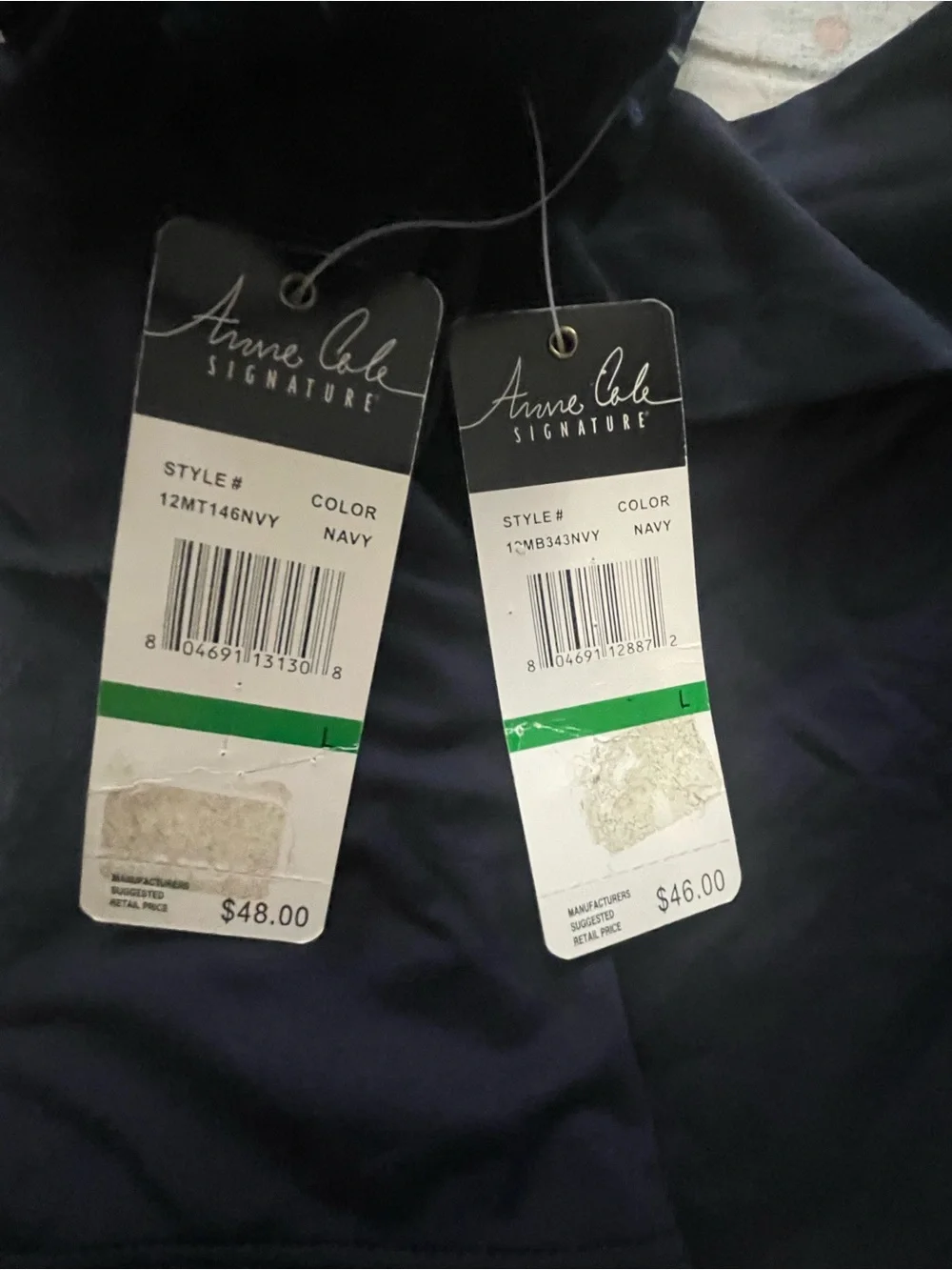 Anne Cole Navy Swim Top & Shorts Set with Tags - Picture 3 of 3